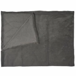Plaid en microfibre gris foncé - 120x150 cm