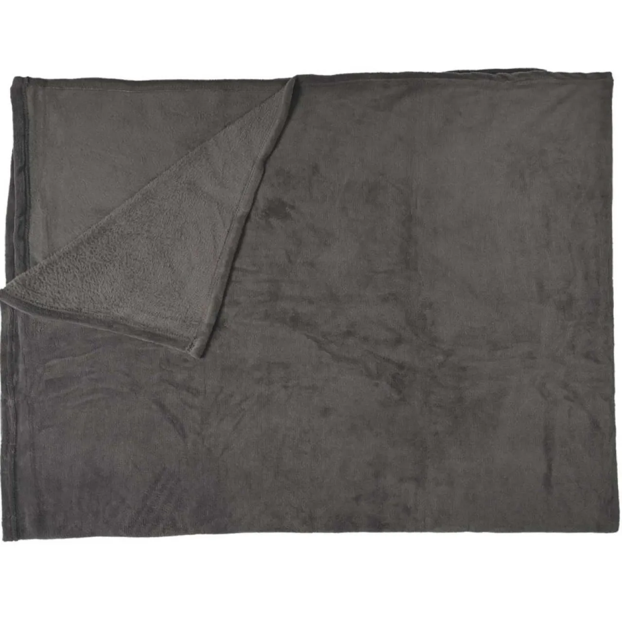 Plaid en Microfibre gris foncé - 150x200 cm
