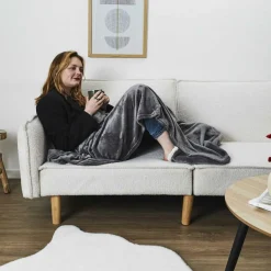 Plaid gris - 180x130 cm