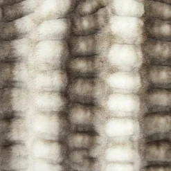 Plaid imitation fourrure luxury blanc/marron - 140x200 cm