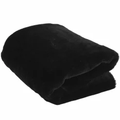 Plaid imitation fourrure Opulence noir - 120x150 cm