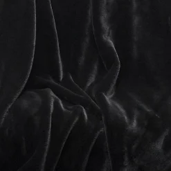 Plaid imitation fourrure Opulence noir - 120x150 cm