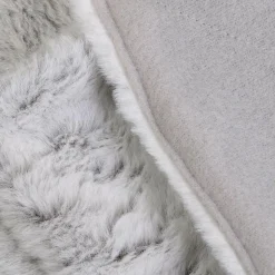 Plaid imitation fourrure XXL gris - 200x140 cm