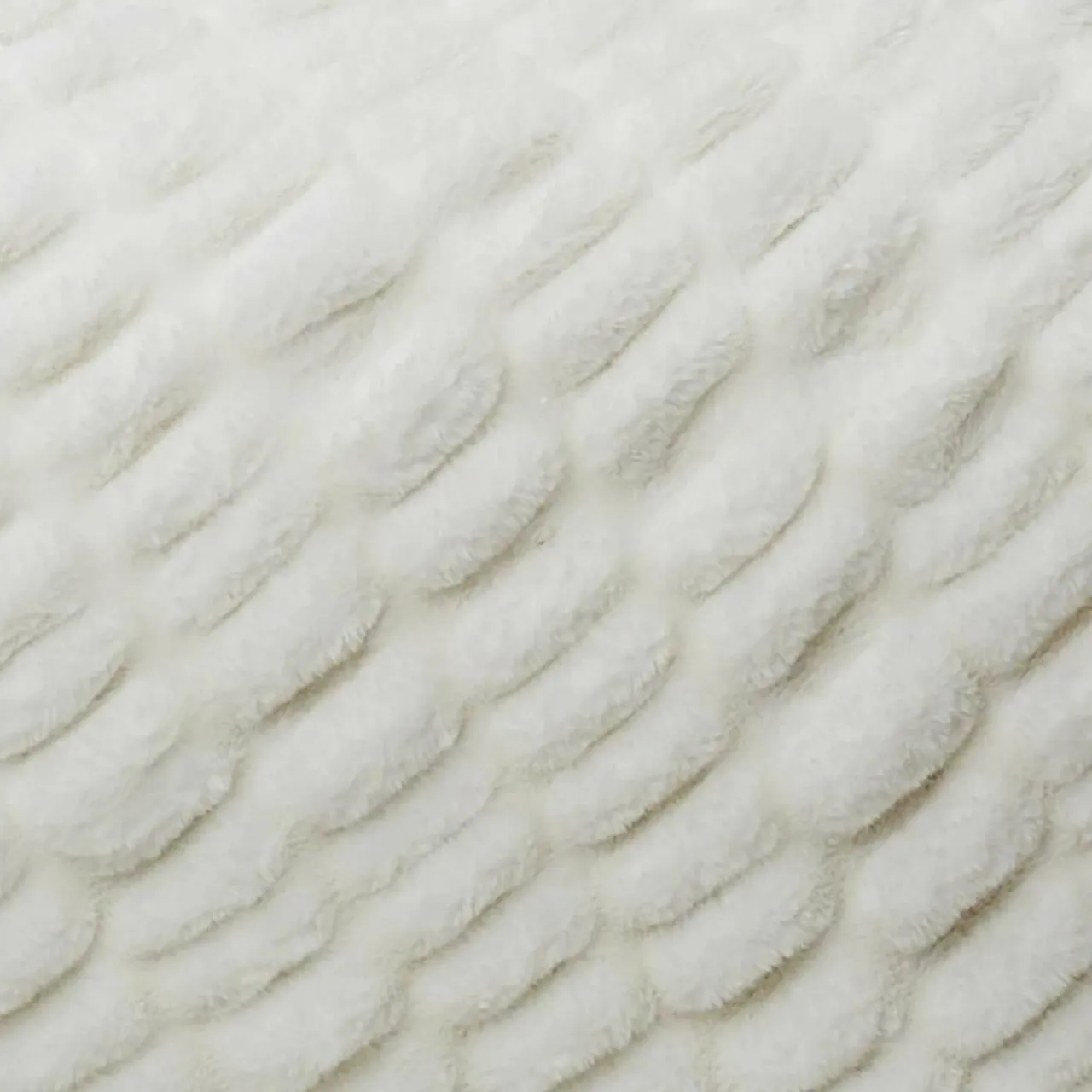 Plaid imitation fourrure luxury blanc - 140x200 cm