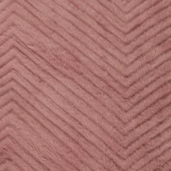 Plaid imitation fourure et Sherpa rose - 140x200 cm