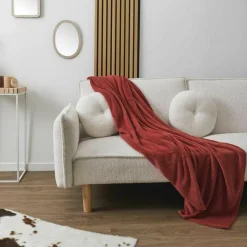 Plaid microfibre rouge - 150x200 cm