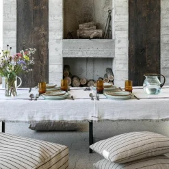 Plaid ou Nappe blanc/violet 110x220cm