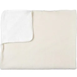 Plaid sherpa bouclé crème - 120x150 cm