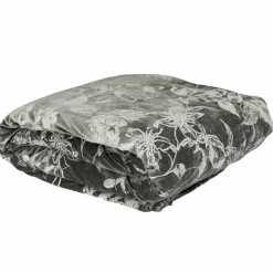 Plaid velours motif Sherpa gris - 120x150 cm