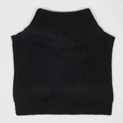 Plastron 100% Cachemire col montant en côtes Carla noir