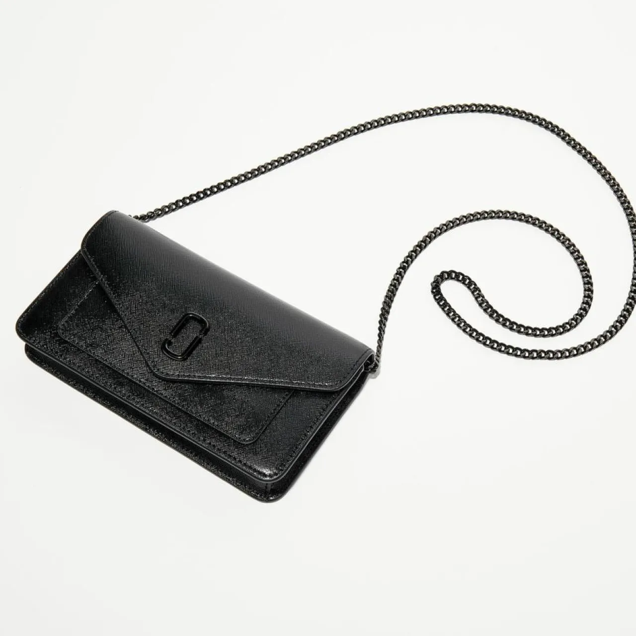 Pochette à bandoulière en Cuir The Longshot noir - 20x11x4 cm