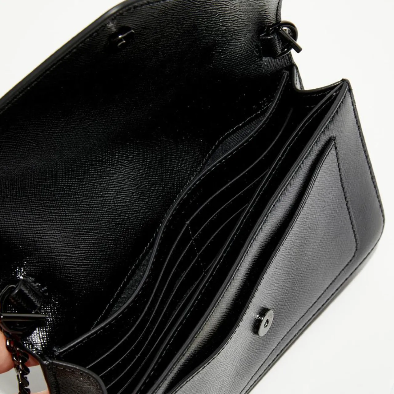 Pochette à bandoulière en Cuir The Longshot noir - 20x11x4 cm