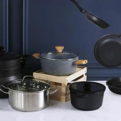 Poêle induction noire - 39.1x21 cm