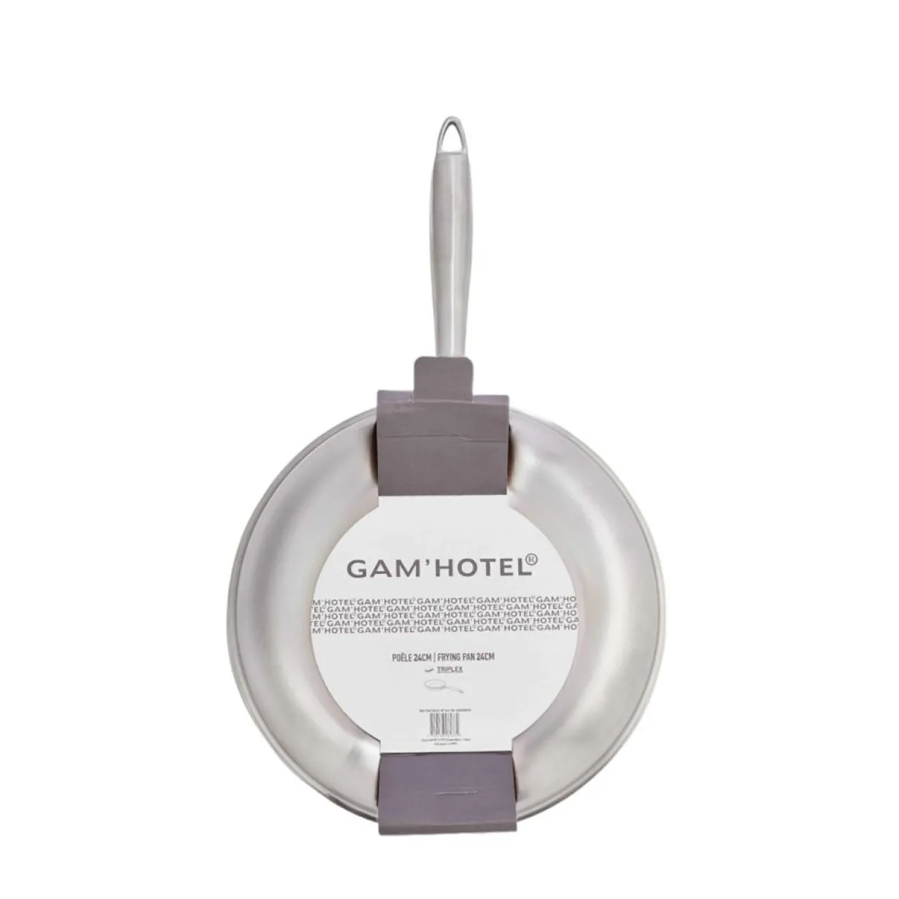 Poêle triplex induction argentée - D.32 cm