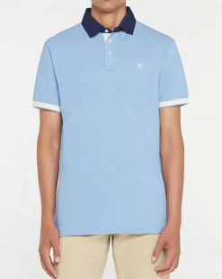 Polo Classic Fit Piqué Brand bleu ciel
