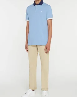 Polo Classic Fit Piqué Brand bleu ciel