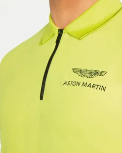 Polo col zippé Aston Martin Racing jaune