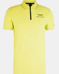 Polo col zippé Aston Martin Racing jaune