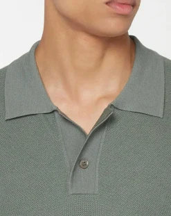 Polo en Coton & Soie kaki