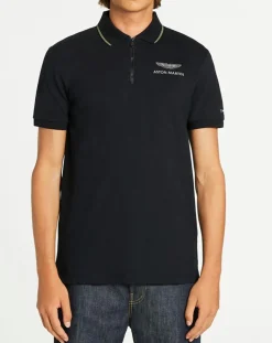 Polo en jersey Regular Fit rayé Aston Martin Racing noir