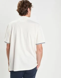 Polo manches courtes Héritage Numéro écru