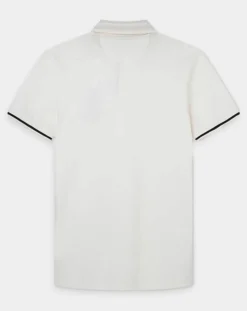 Polo manches courtes Héritage Numéro écru