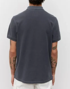 Polo manches courtes Piqué Coton Bio bleu marine