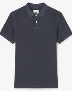 Polo manches courtes Piqué Coton Bio bleu marine
