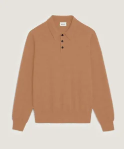 Polo Noah 100% Laine marron camel