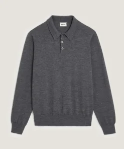 Polo Oscar 100% Laine gris foncé