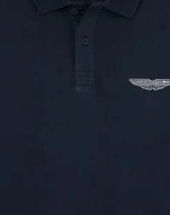 Polo Regular Fit Aston Martin Racing Détail Col bleu marine