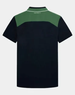 Polo Regular Fit Aston Martin Racing Colorblok bleu foncé/vert