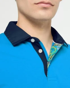 Polo Regular Fit bleu moyen