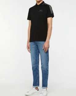 Polo Regular Fit Galon Aston Martin Racing noir