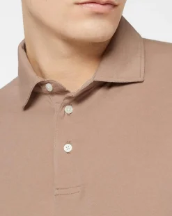 Polo Regular Fit Jersey beige foncé