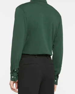 Polo Regular Fit Jersey vert foncé