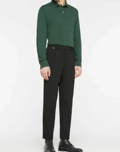 Polo Regular Fit Jersey vert foncé