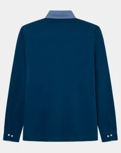 Polo Regular Fit manches longues bleu