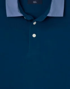 Polo Regular Fit manches longues bleu