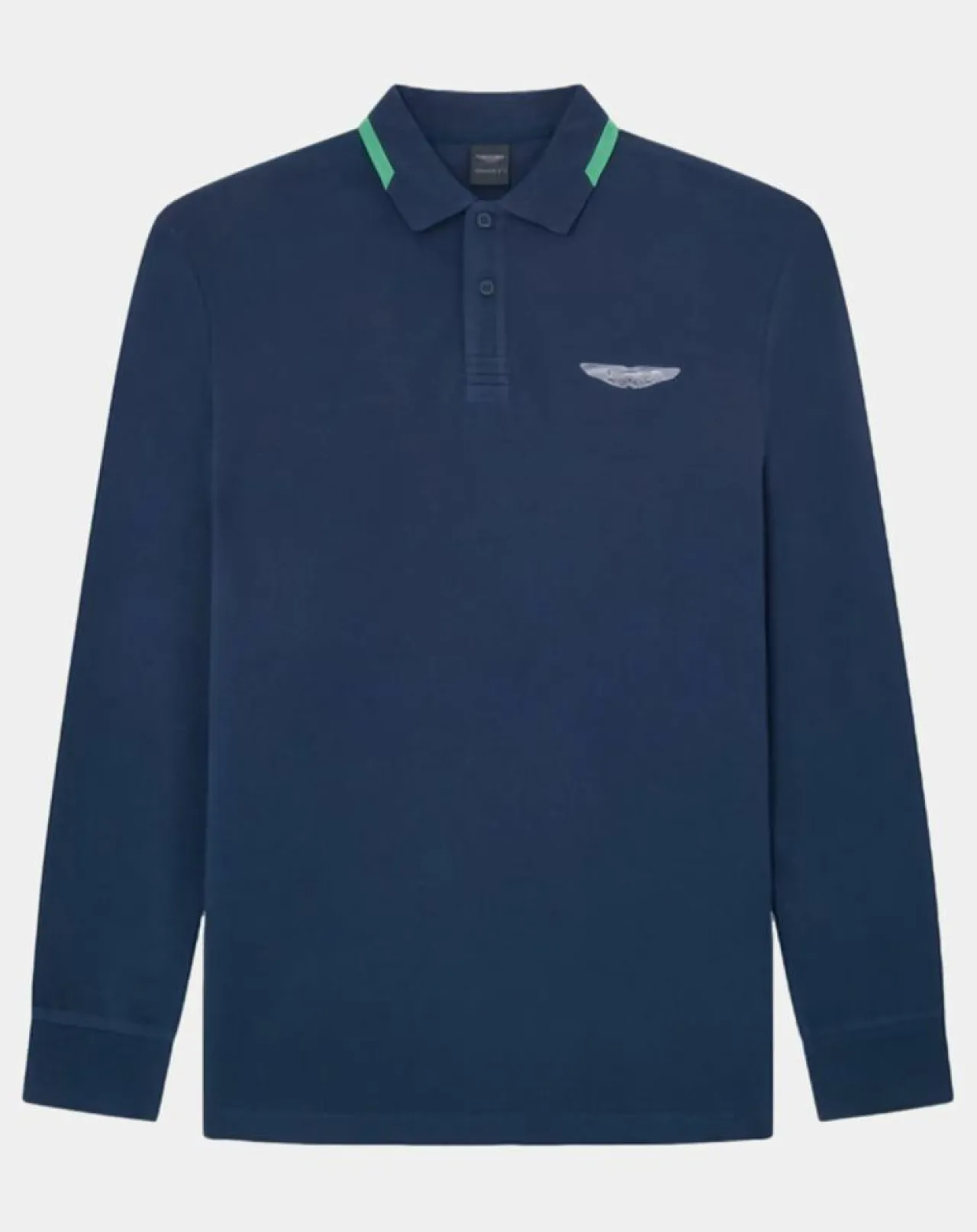 Polo Regular Fit manches longues Aston Martin Racing bleu foncé