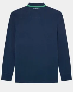 Polo Regular Fit manches longues Aston Martin Racing bleu foncé