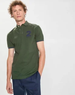 Polo Regular Fit manches courtes Numéro vert