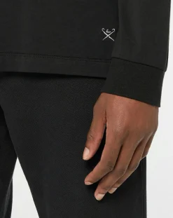 Polo Regular Fit zippé noir