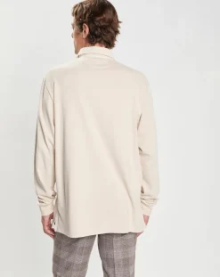 Polo Slim Fit en Jersey Rugby écru