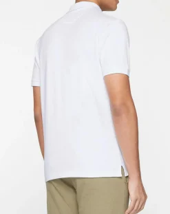 Polo Slim Fit uni blanc