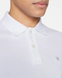 Polo Slim Fit uni blanc