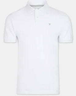 Polo Slim Fit uni blanc