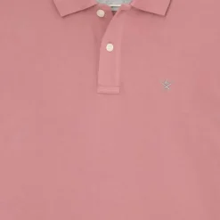 Polo Slim Fit uni Piqué rose