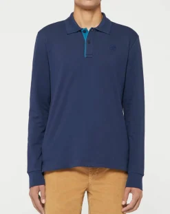 Polo Stretch Piqué bleu marine