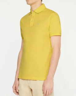 Polo uni jaune